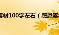 感恩素材100字左右（感恩素材）