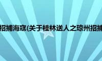 桂林送人之琼州招捕海寇(关于桂林送人之琼州招捕海寇的简介)