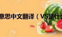 vs是什么意思中文翻译（VS是什么意思）