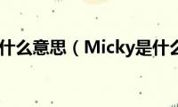 micky是什么意思（Micky是什么意思）