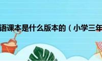 小学三年级英语课本是什么版本的（小学三年级英语课本都有什么版本）