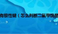 二氯甲烷有没有极性键（怎么判断二氯甲烷是极性分子还是非极性分子）