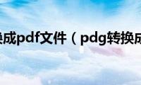 pdg转换成pdf文件（pdg转换成pdf）