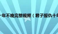 君子报仇十年不晚完整视频（君子报仇十年不晚）