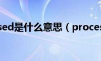 processed是什么意思（processed）