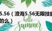 澄海攻略5.56（澄海5.56无限技能无限蓝的图有正版的么）