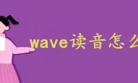 wave怎么读(标准)