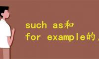 such(as和for example的用法)